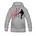 Women's Stencil Police - Street Art Pepper Spray Cop heart Hoodie