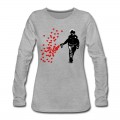 Women's Stencil Police - Street Art Pepper Spray Cop heart Long T-Shirt