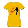 Women's Stencil Police - Street Art Pepper Spray Cop heart T-Shirt