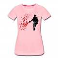 Women's Stencil Police - Street Art Pepper Spray Cop heart T-Shirt