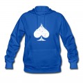 Women's White Used Ace of Spade Hoodie