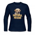 Women's Yellow Lab Faithful Friend Long T-Shirt