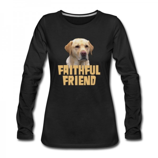 Women's Yellow Lab Faithful Friend Long T-Shirt